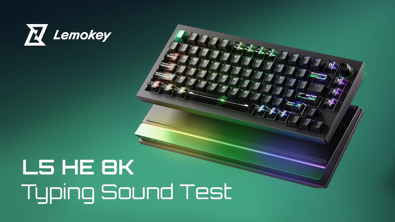 Brand New Gaming Keyboard Lemokey L5 HE 8K Typing Sound Test