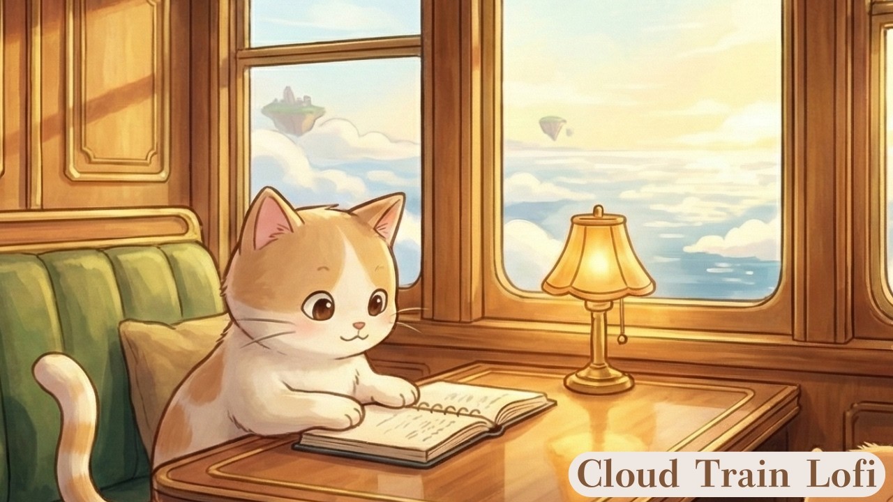 Upbeat Lofi Study on the Cloud Train ☁️🚆 | Warm Focus & Good Vibes