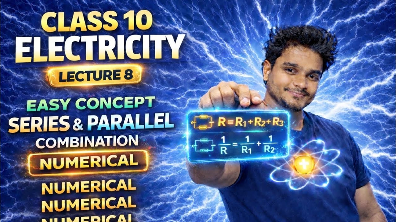 Lecture-8//chapter-1// Electricity//Class-10//Numericals series and parallel.