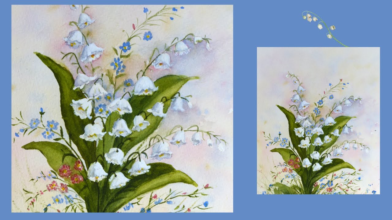 Aquarelle : Muguet 😊