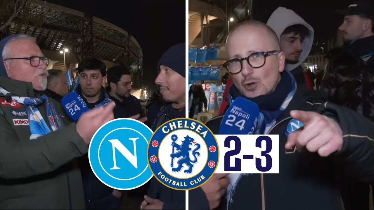 Napoli Chelsea 2-3 ❌ ELIMINATI dalla Champions: guardate la reazione dei tifosi