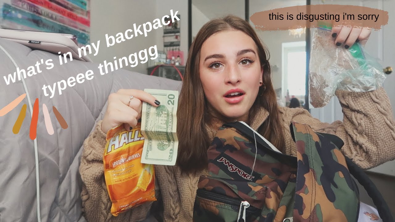 cleaning out/what's in my backpack at the end of the year (SO GROSS)