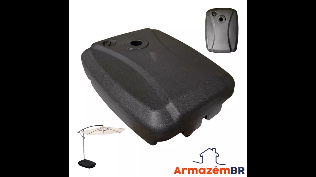 Montagem da Base Plástica Para Ombrelone Lateral 55 Litros (Água ou Areia) Video 1