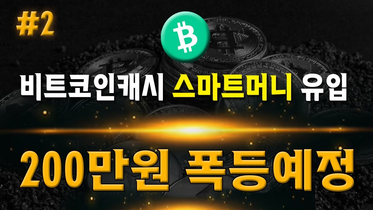 비트코인캐시 스마트머니가 몰려옵니다