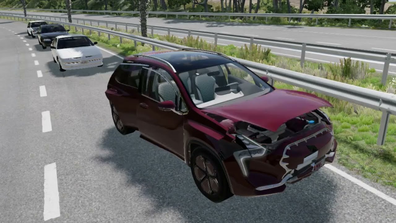 Extreme Truck Crashes #1 | Pushing Every Vehicle Off a Cliff - BeamNG.drive