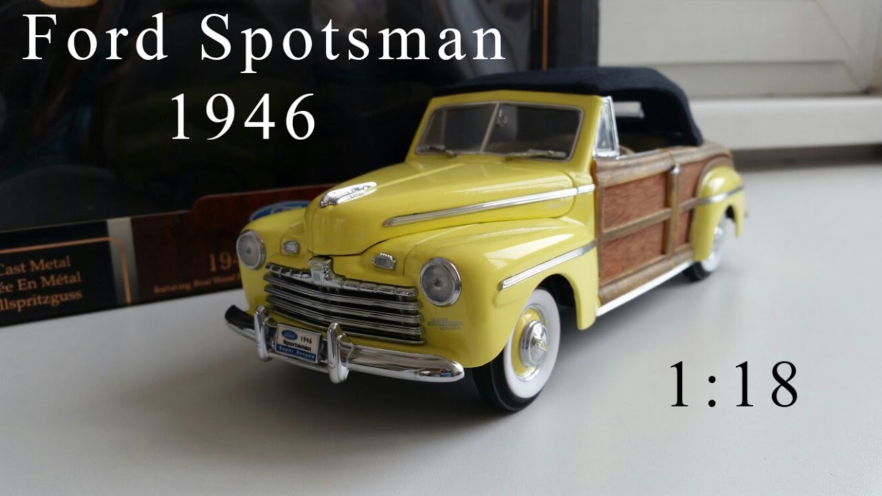 Ford sportsman 1946 | 1:18 Road Signature | Обзор модели с настоящим деревом!