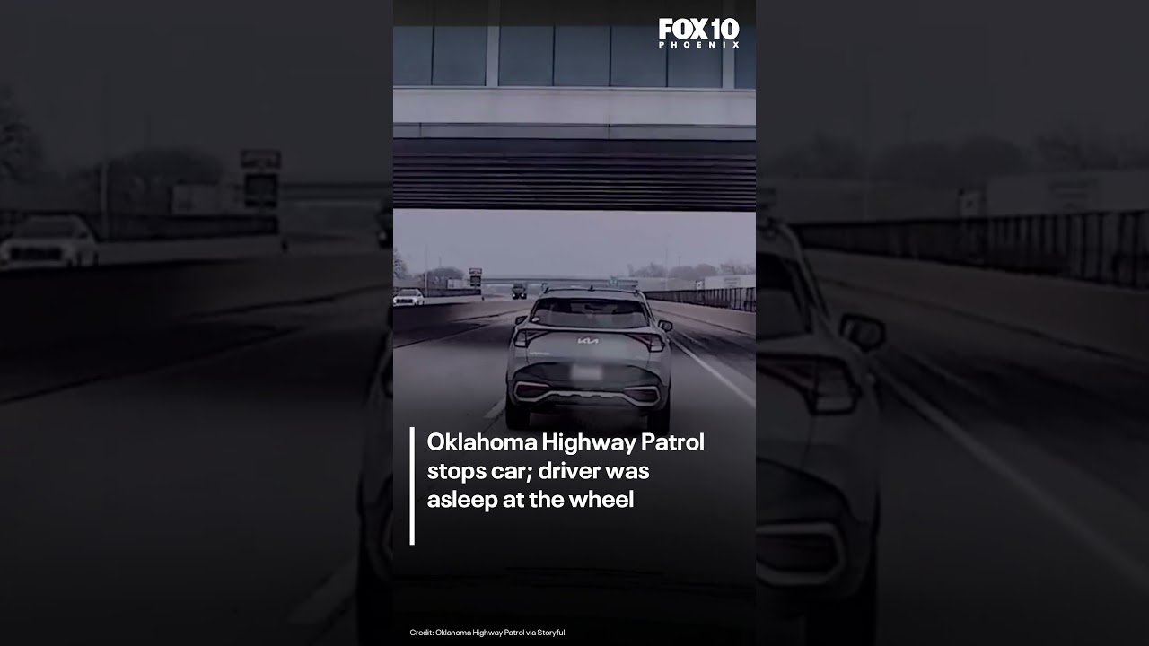 Highway patrol officer stops car with sleeping driver | FOX 10 Phoenix