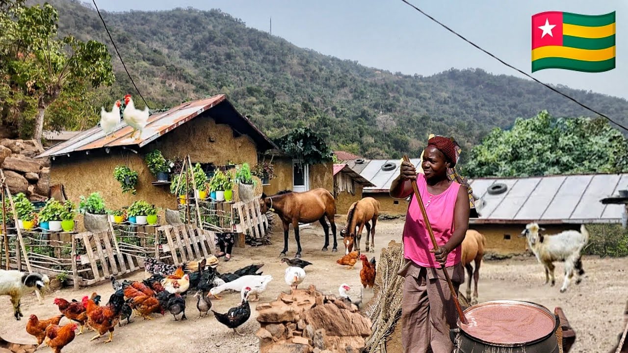 Village life with the mount Agou people of Togo west Africa 🌍. Tallest mountain in Togo 🇹🇬
