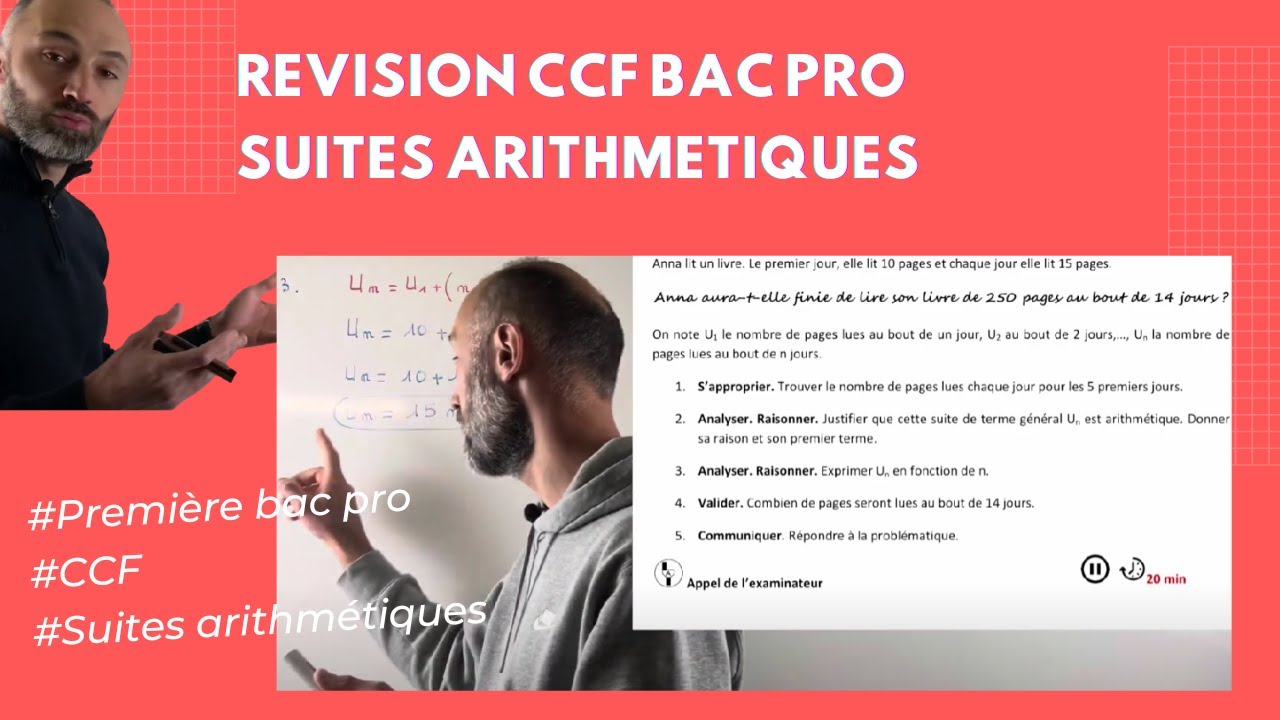🎓 Préparer son CCF Bac Pro mathématiques - Suites arithmétiques