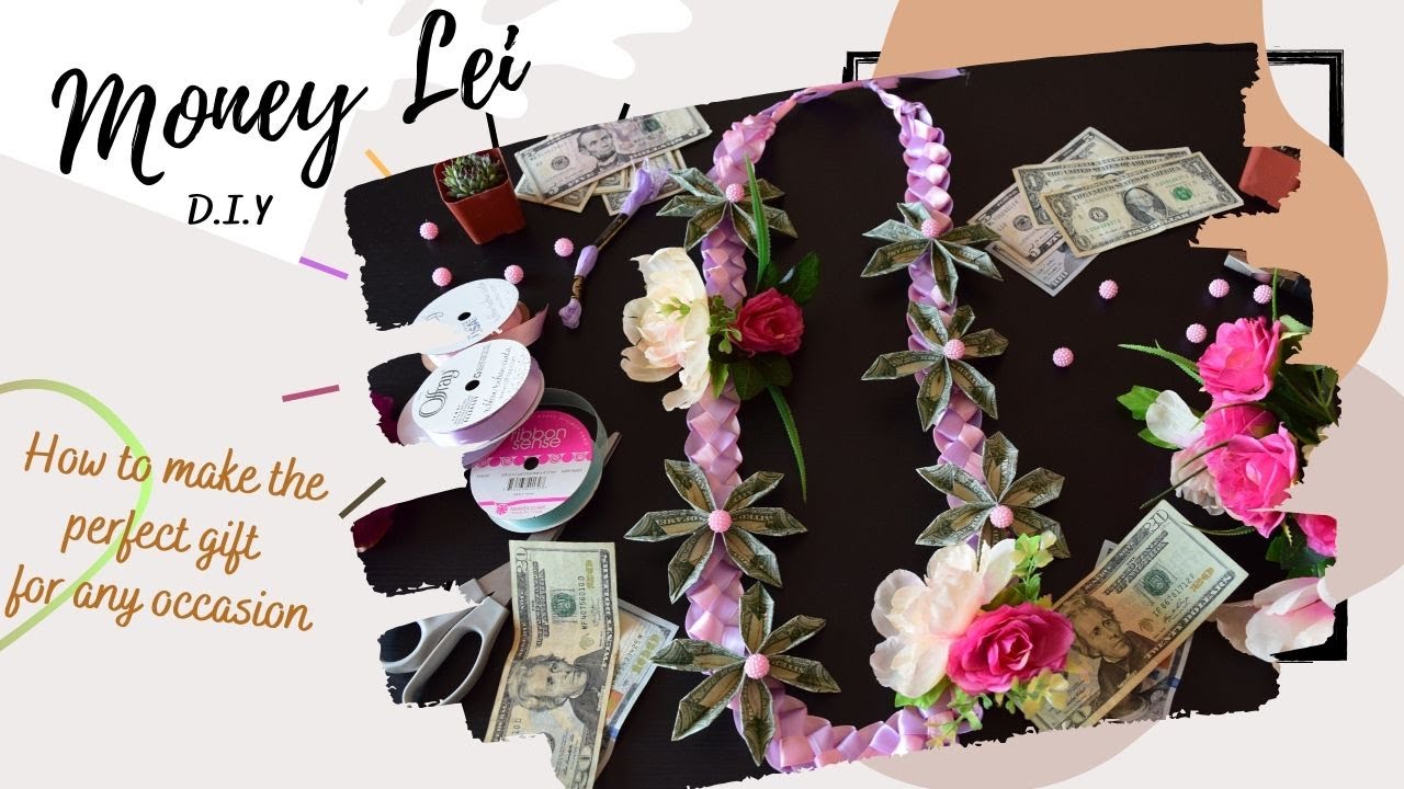 HOW TO MAKE A MONEY LEI | Easy Money Lei | Graduation Lei | Money Flower Origami |Best Gift Idea DIY