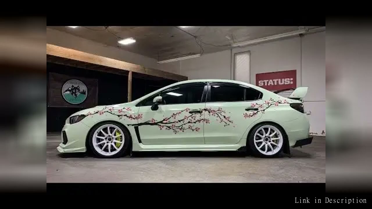 Japanese Cherry Blossom Car Stickers Full Body Design Universal Size Anime Car Modification Stickers