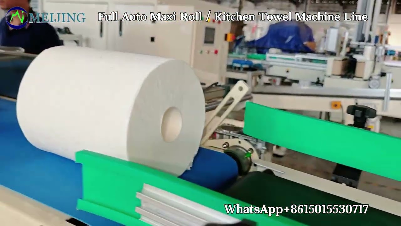Meijing Machinery Good Full Auto Big Paper Kitchen Towel Maxi Roll Making Machine Line Lamination