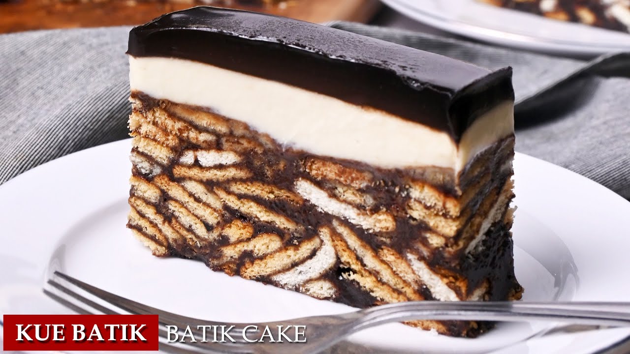 Resep KUE BATIK Cokelat Tanpa Mixer dan Oven / No-Bake Chocolate BATIK CAKE