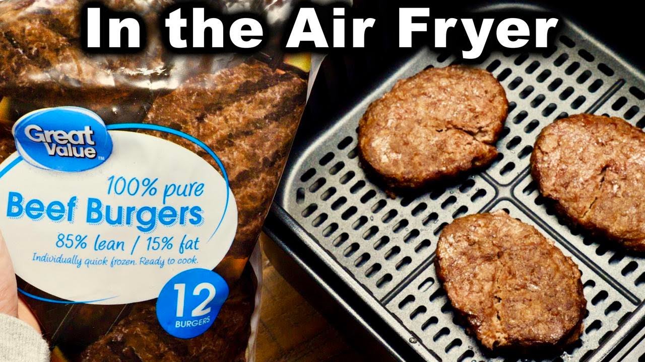 Frozen Burgers in the Air Fryer