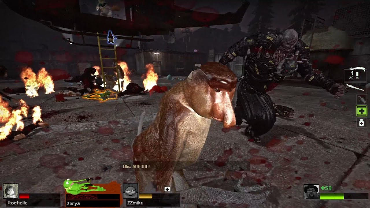 left 4 dead 2 resident evil monkey ep.3 scappiamo dalle scimmie assassine!