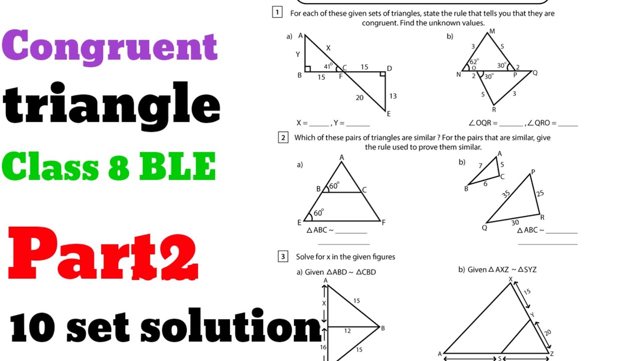 congruency and similarity class 8 c.maths part2 in nepali