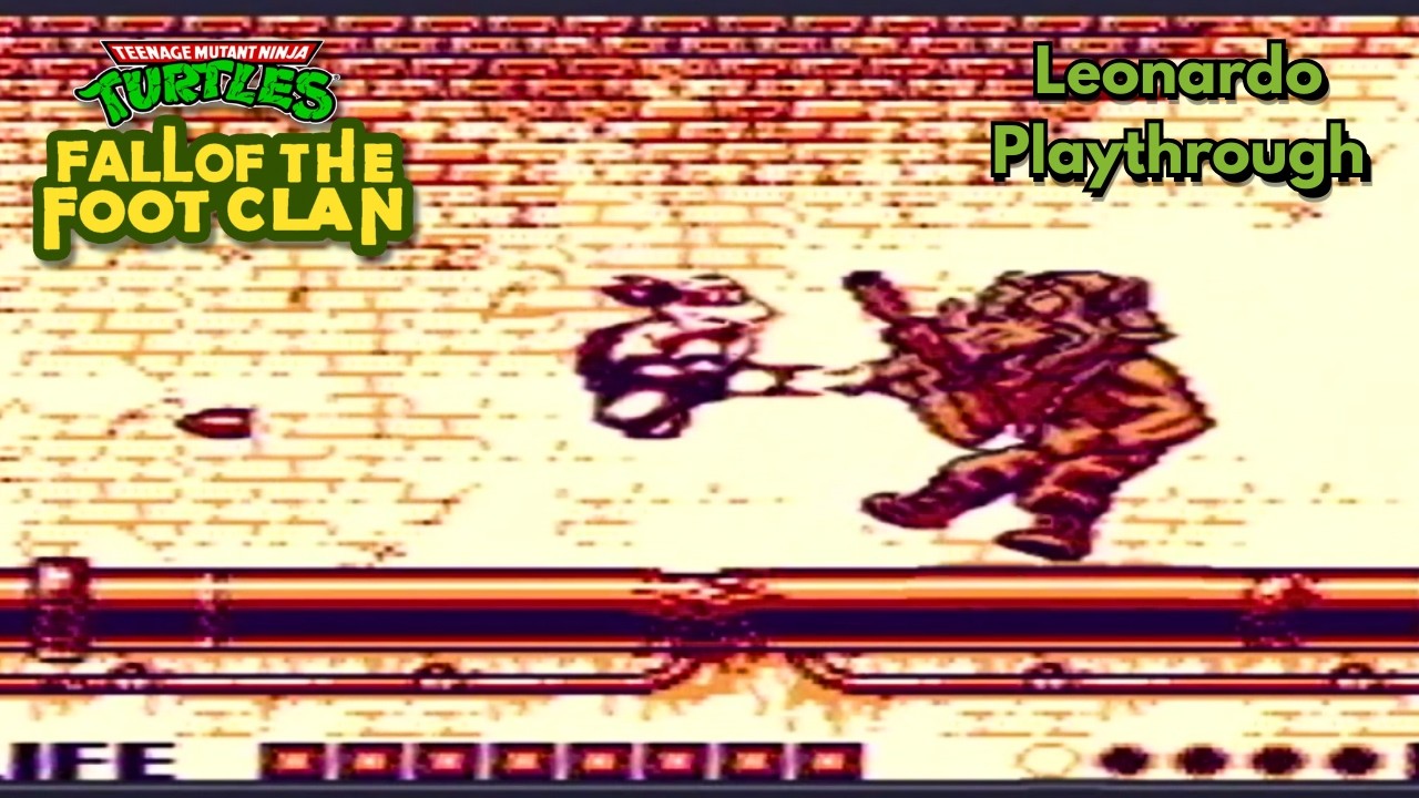 Turtles (TMNT): Fall of the Foot Clan (Game Boy) – Leonardo Full Playthrough – 1080p 60fps