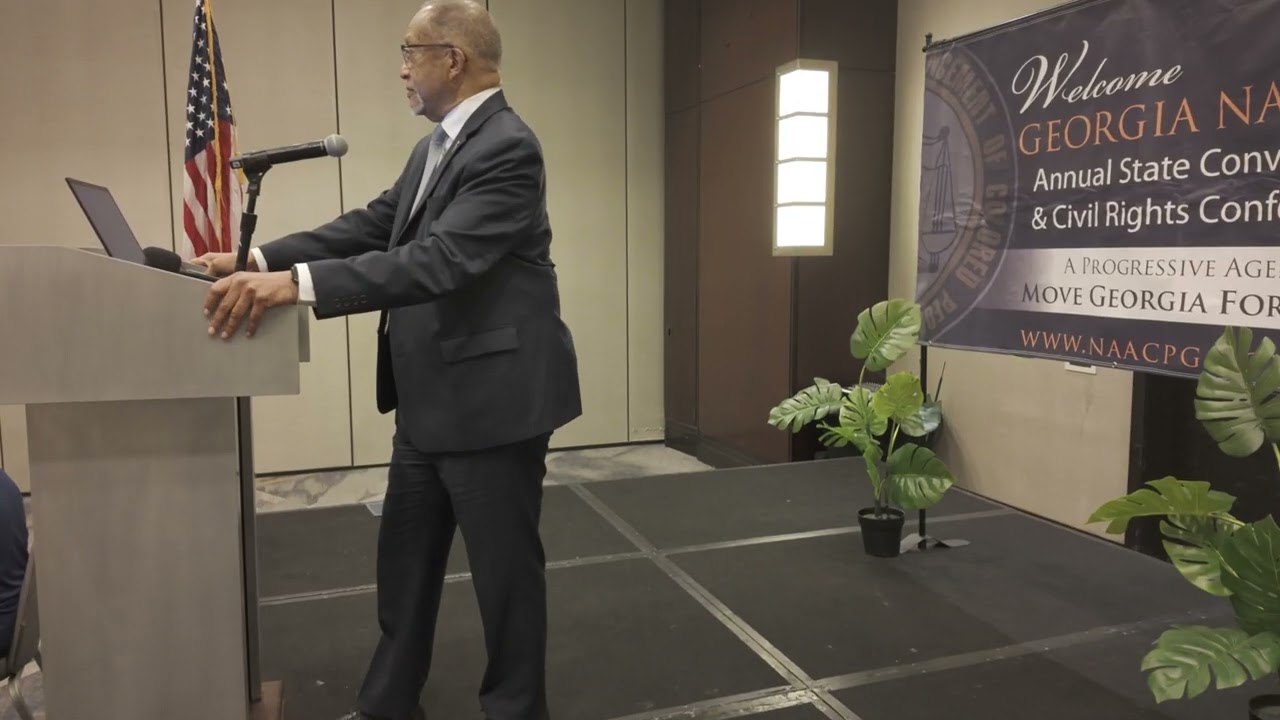 Dr. Ben Chavis keynotes the Walter Butler Luncheon at the 83rd Georgia NAACP Convention