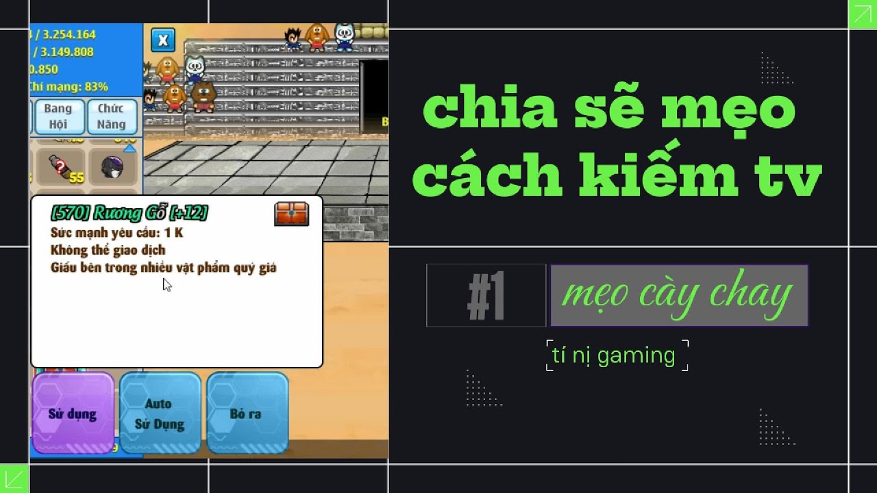 Hồi Sinh Ngọc Rồng - Mẹo ăn rương săn boss kiếm thỏi cho ae cày chay #1