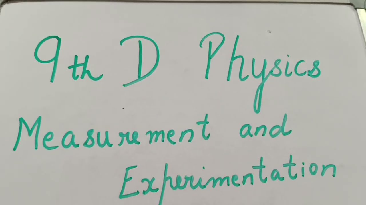 Measurement and Experimentation