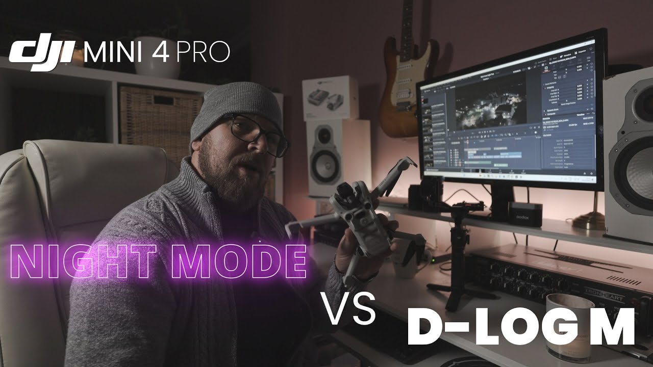 DJI MINI 4 Pro Night Mode vs DLOG M