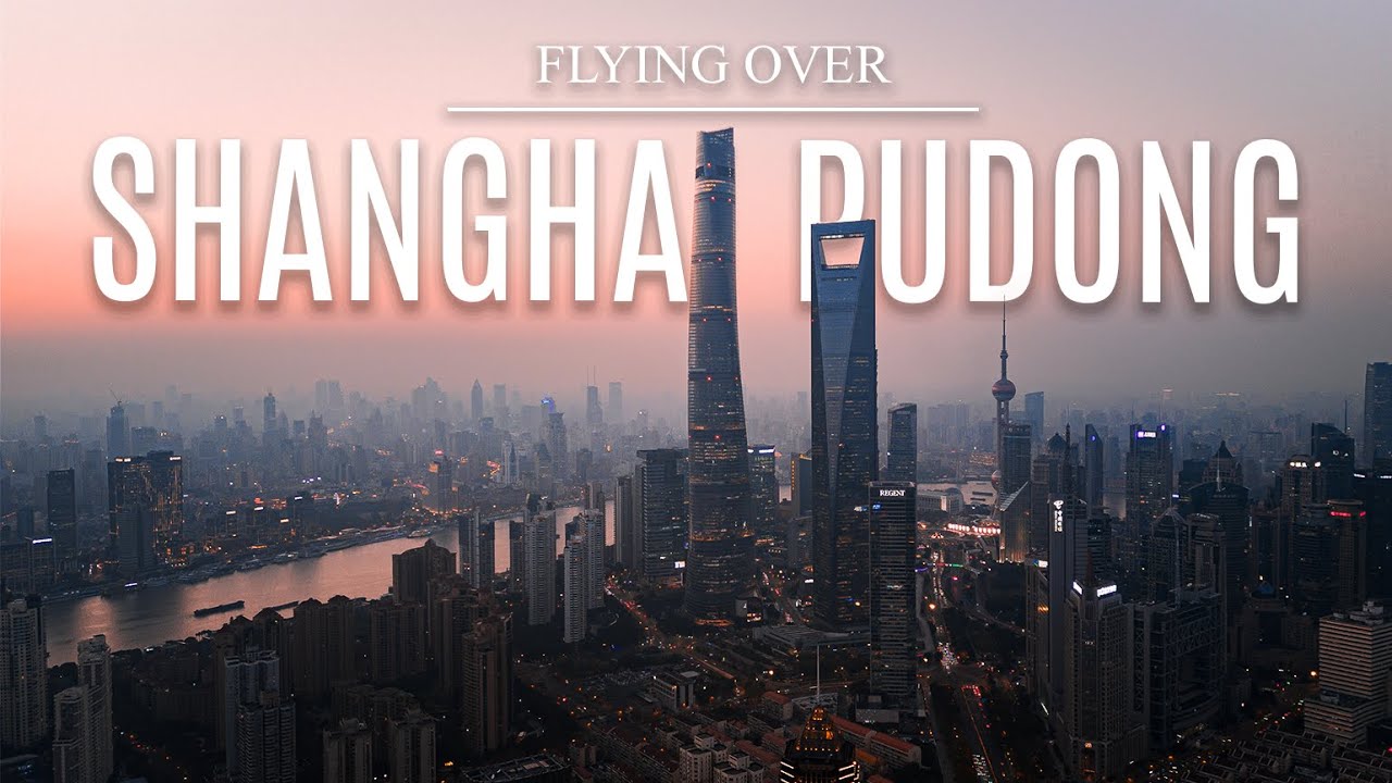 One Hour of Dreamy & Relaxing Aerial View of Shanghai's Pudong | East of Huangpu | China in 4K
