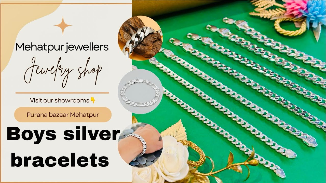 Trending Boys italian silver & Cuban Bracelets | Rakhi Special gift🎁/dailywear boys silver jewellery