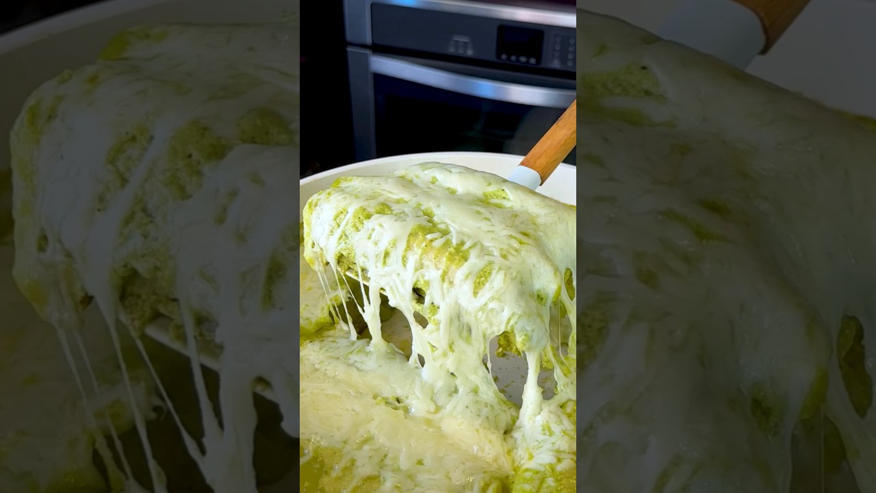 Enchiladas Suizas Verdes No Oven Required! #shorts