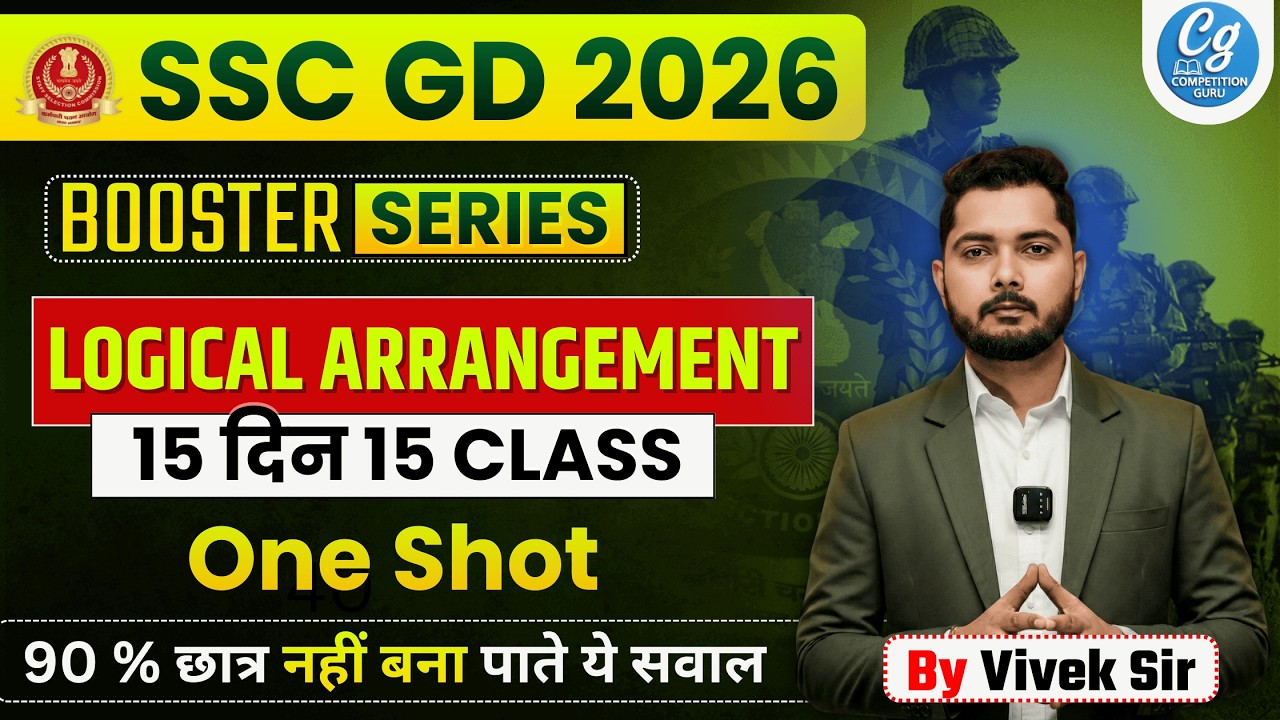 SSC GD Reasoning Classes 2026 | Logical Arrangement Of Words| SSC GD Reasoning 2026|SSC GD Reasoning