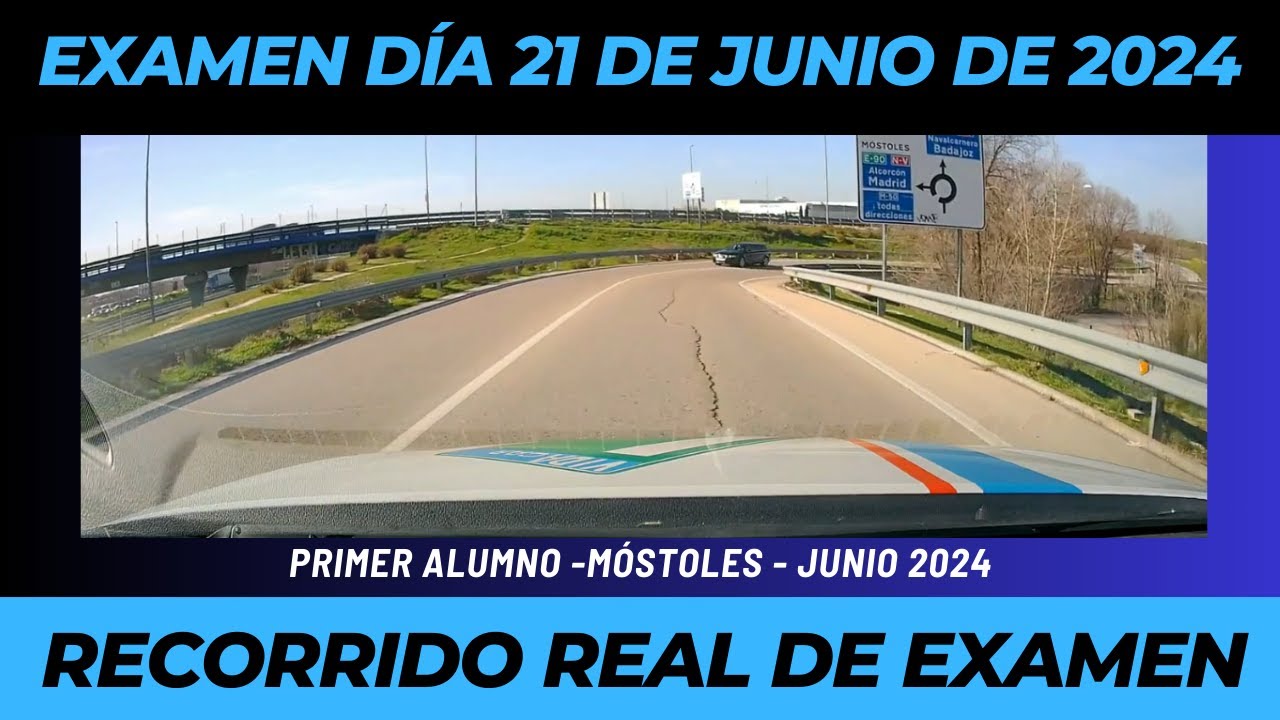 Así es el ÚLTIMO RECORRIDO Real del EXAMEN de CONDUCIR en MÓSTOLES - Día 21 de Junio de 2024 🔴