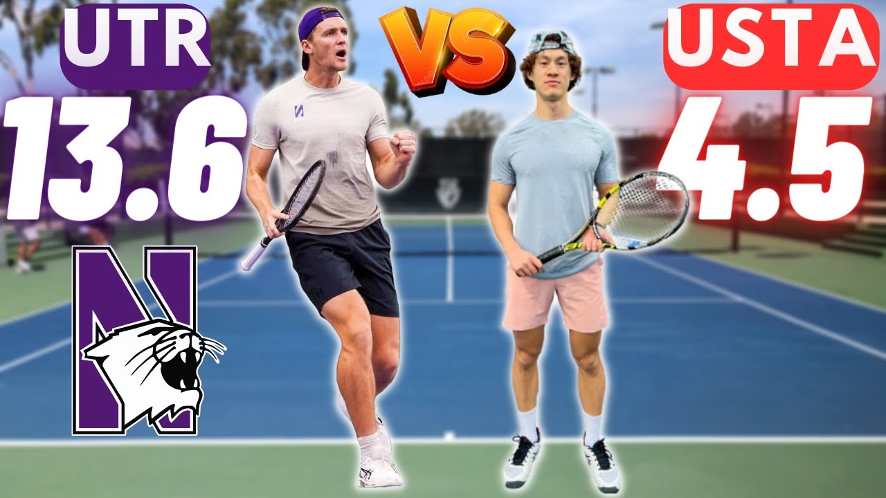 USTA 4.5 vs 13.6 UTR D1 Player!