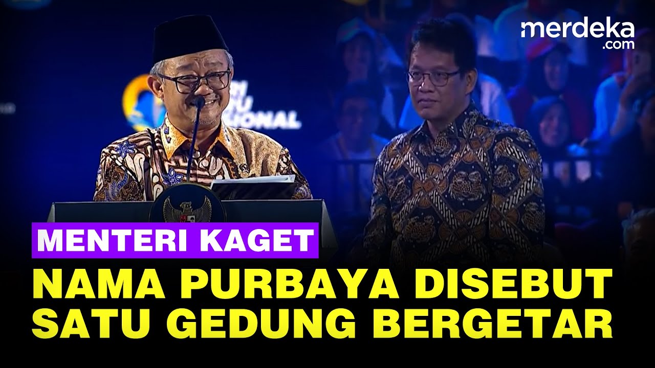 Momen Menteri Mu'ti Sampai Kaget Saat Sebut Nama Purbaya, Satu Gedung Bergetar: Pendukungnya ...