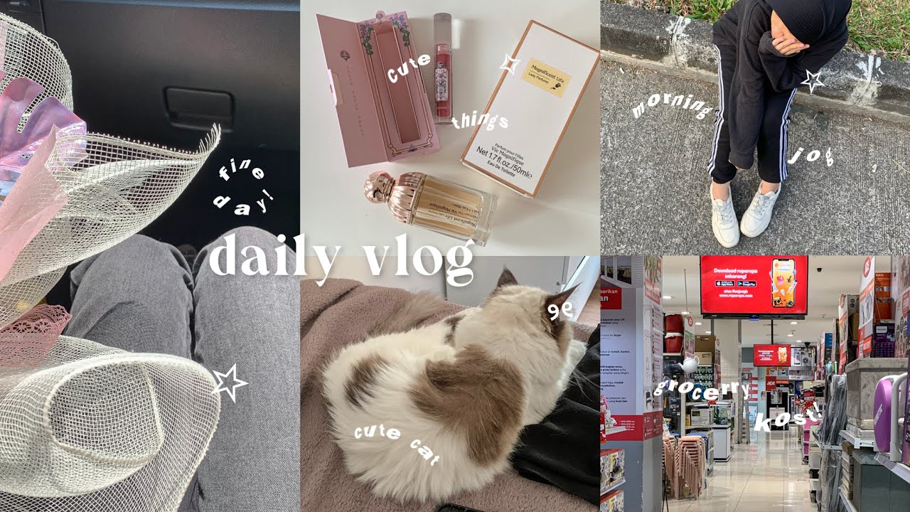 daily vlog🥯🧸 : productive 5AM !! , self care, grocery time , kost things , coffe time , homie☆💋💌