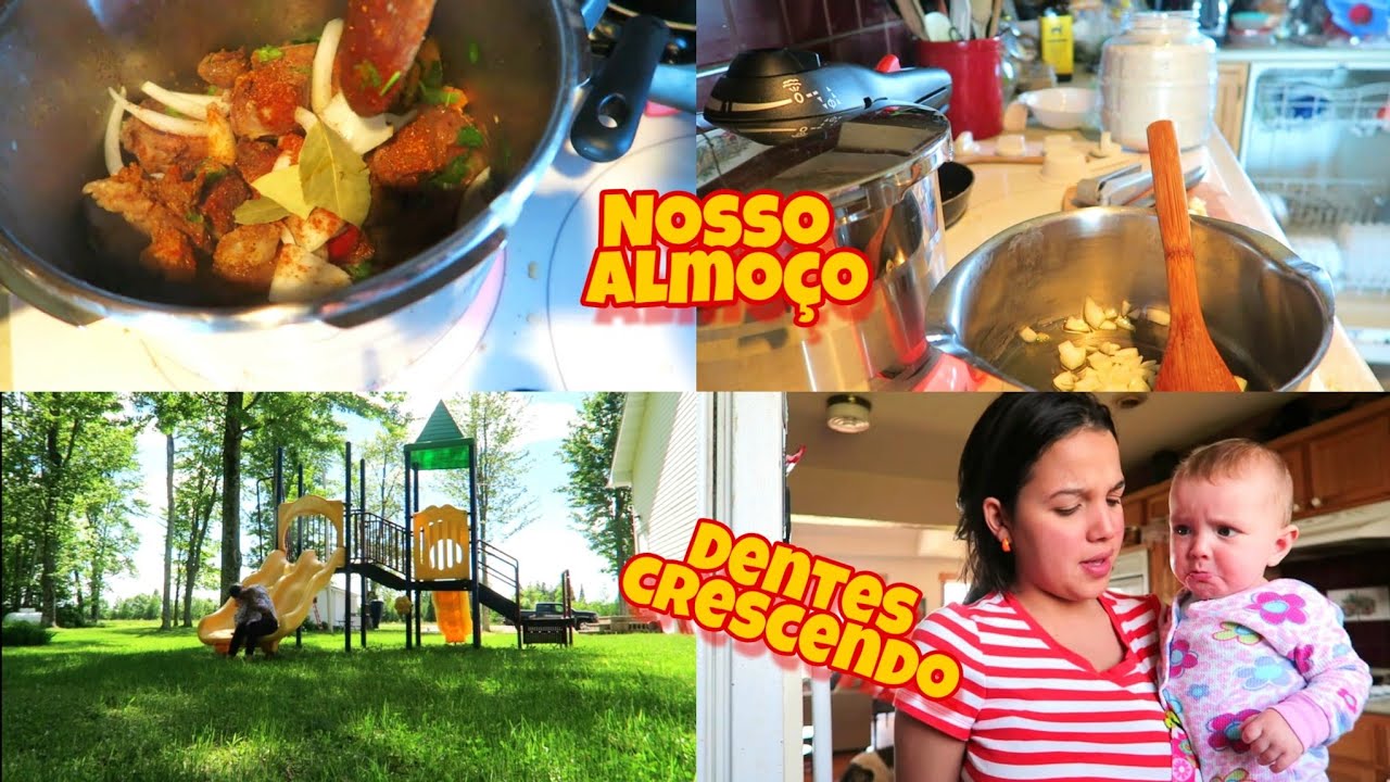 FAZENDO O ALMOÇO- CARNE DE PANELA - VIDA REAL DE UMA MÃE *com bebê enjoandinha*