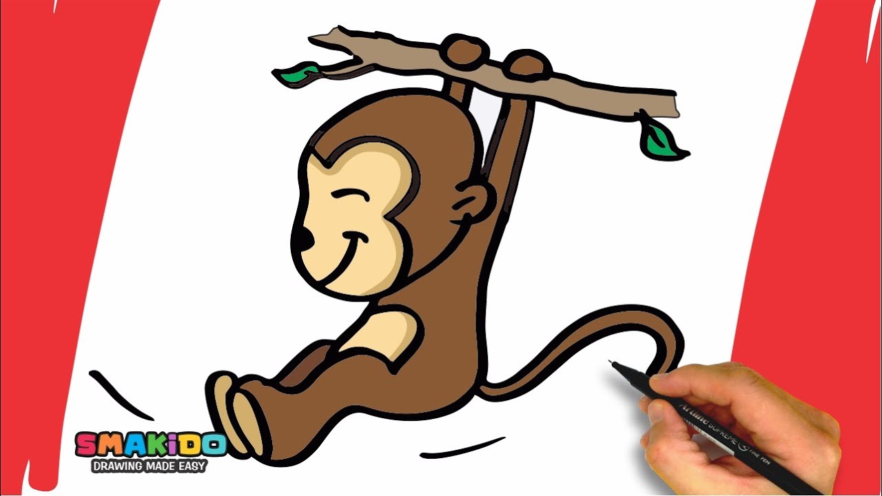 How To Draw a Monkey For Kids | Easy Monkey Drawing Step by Step