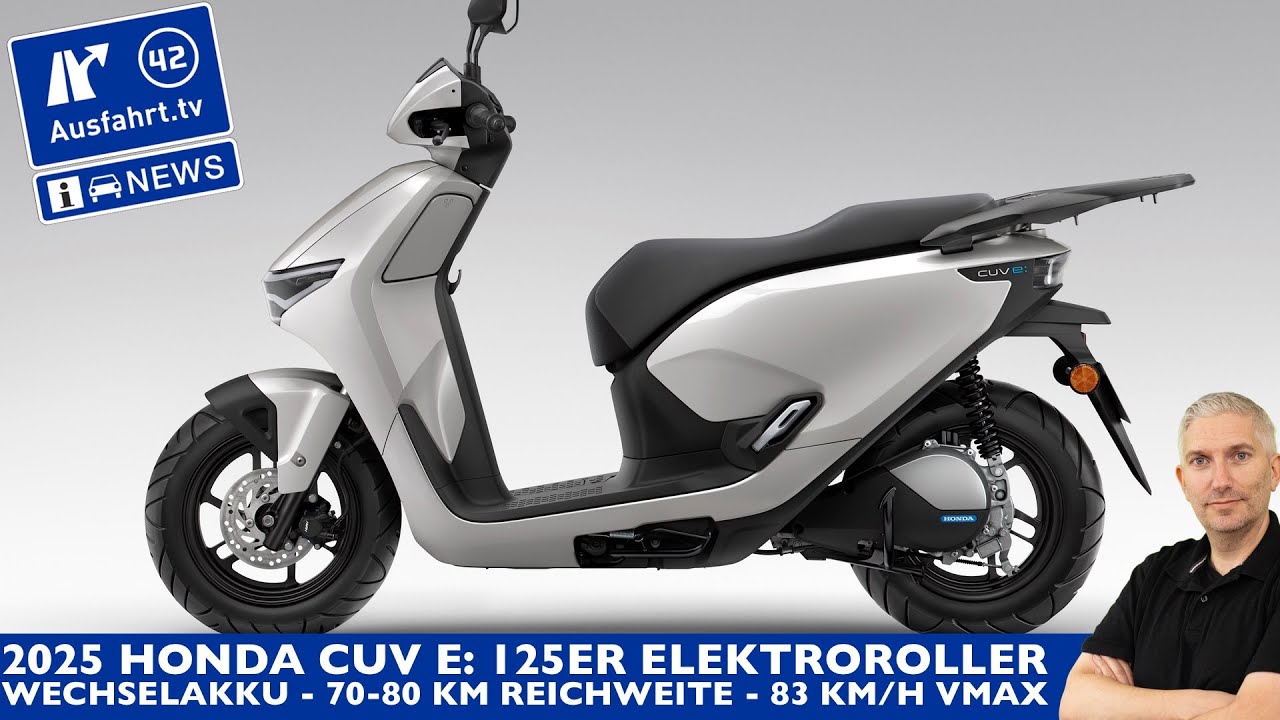 2025 Honda CUV e: 125er Elektroroller mit zwei Wechselakkus | B196 F&uuml;hrerschein | Ausfahrt TV News