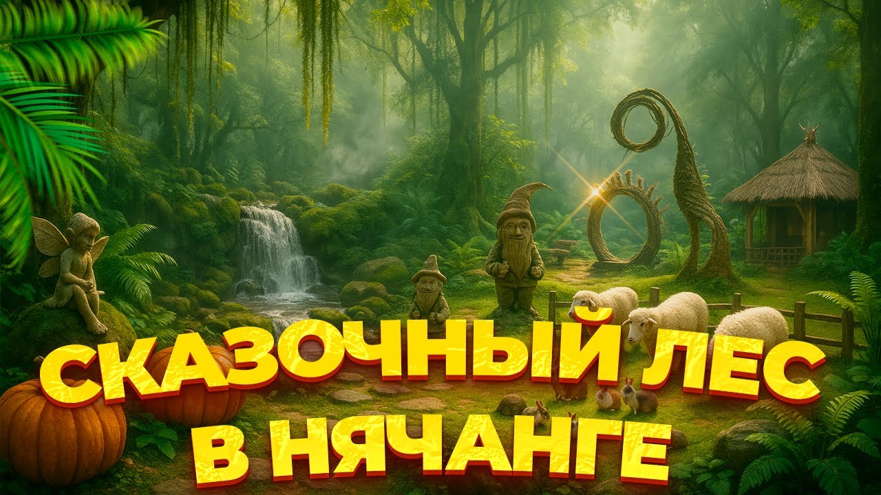 САМЫЙ НЕОБЫЧНЫЙ СКАЗОЧНЫЙ ЛЕС В НЯЧАНГЕ.  ВОДОПАД, ЗООПАРК И СКАЗКА. Fairy Forest в Нячанге.