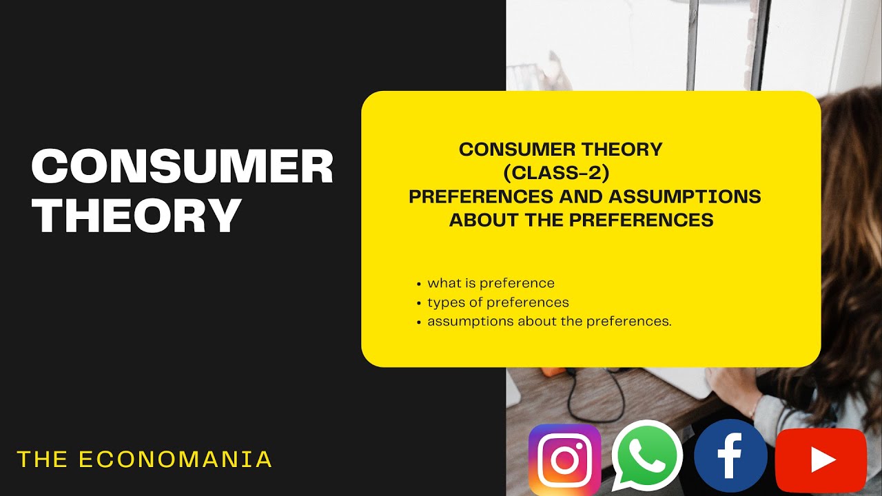 Consumer theory (class-2) Preferences and assumptions about the preferences.