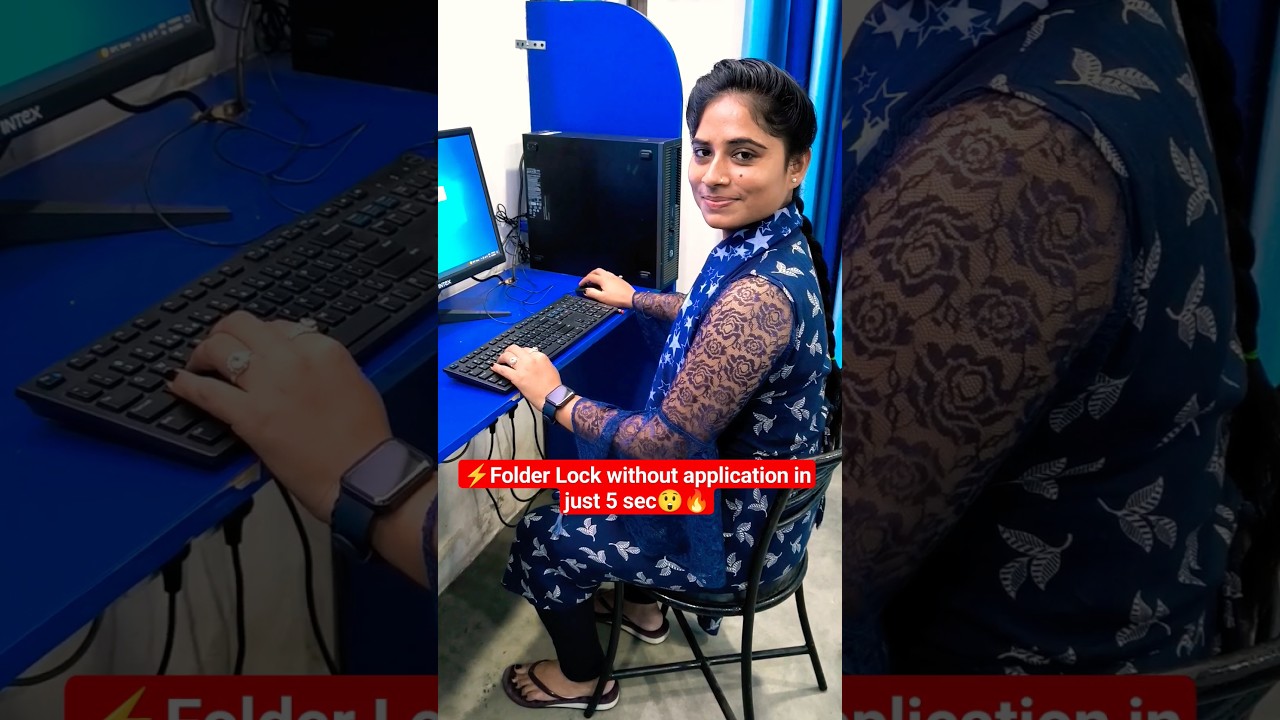 Folder lock🔥without application in just 5 sec😲 #viral #shortvideo #computer #excel