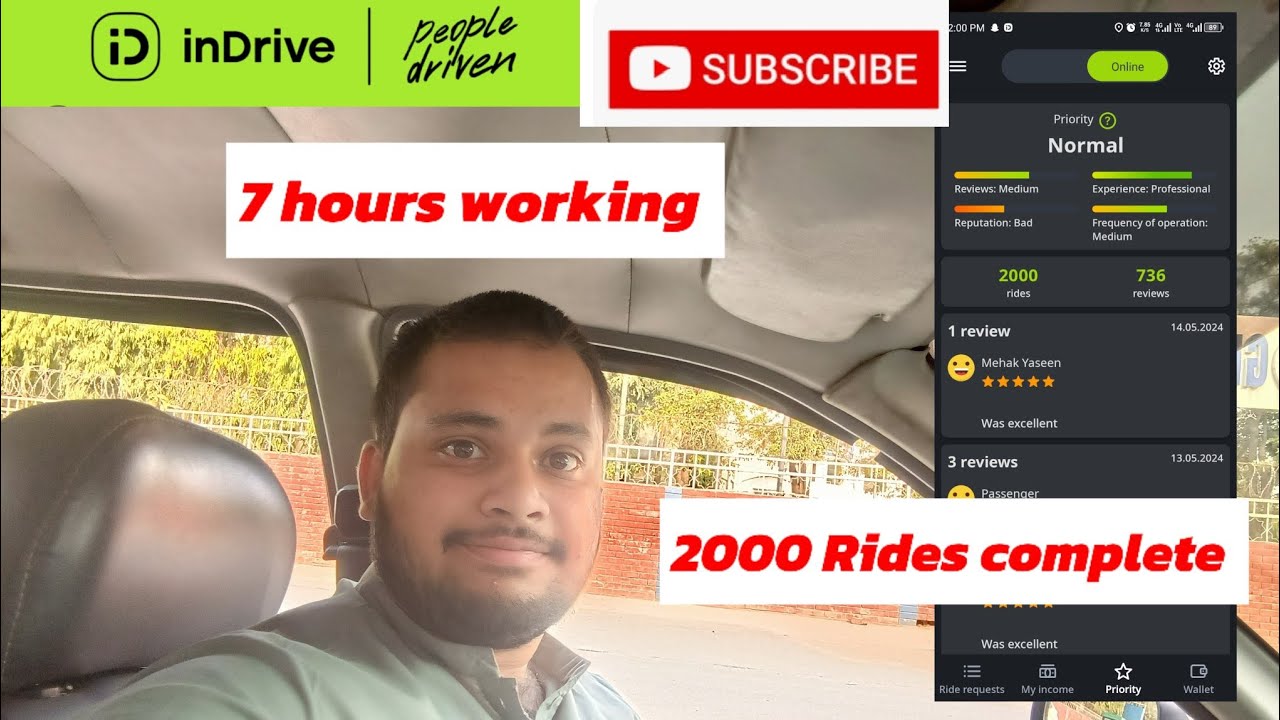 Indrive py 2000 rides complete| Indrive in Lahore|#dailyvlogs |#indriver| #earrings |#car