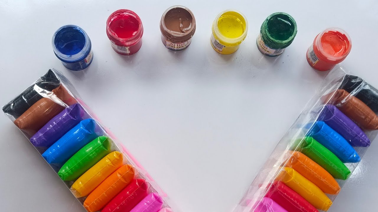 Mixing Poster Colors into Play-Doh | Amazing Color Transformation