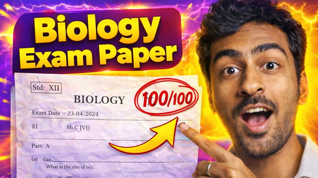 I Scored 100/100 in My Biology Exam | Full Paper Analysis