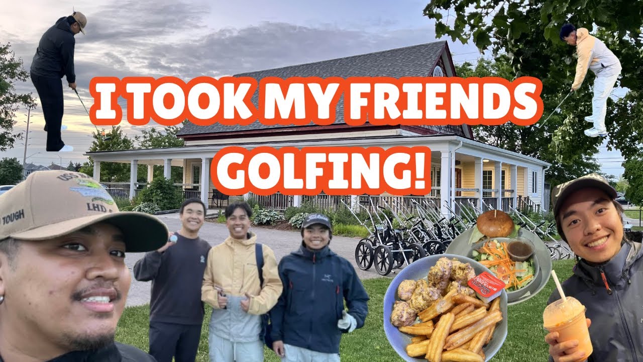 We tried to golf for the first time!