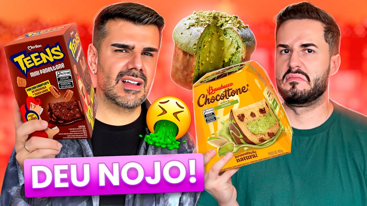 PROVANDO OS PANETONES QUE VIRALIZARAM: PISTACHE DA BAUDUCCO E TEENS DA MARILAN!🤢 - Titi Fabri