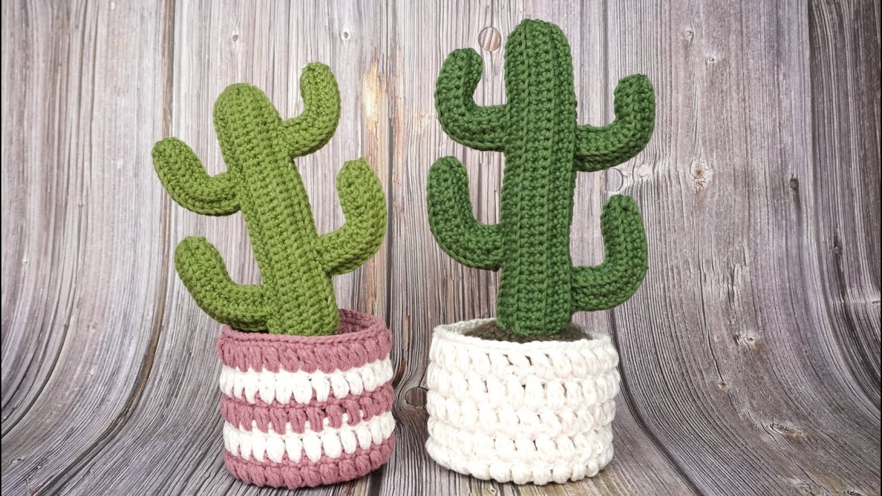 🌵CACTUS GRANDE CON BRAZOS TEJIDO A CROCHET