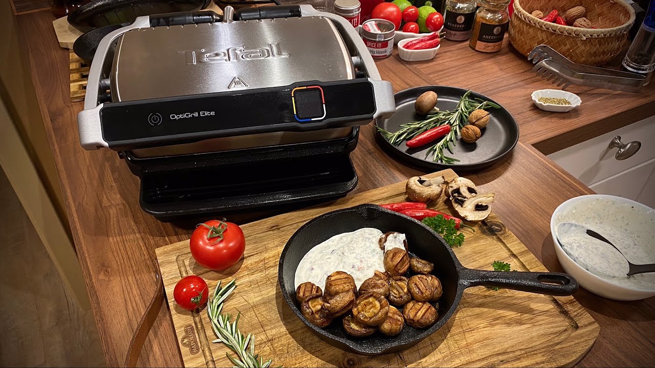 Gegrillte Champignons im Tefal OptiGrill