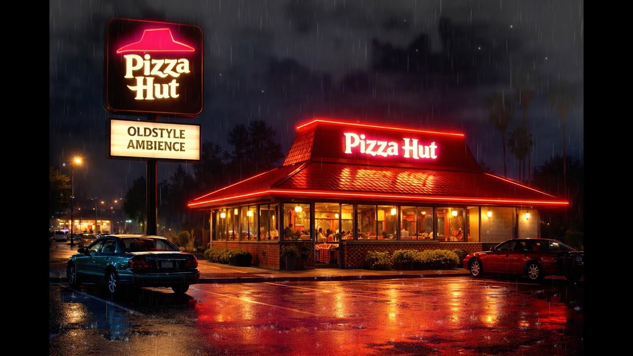 1990s Retro Pizza Hut Rain Sleeping Ambience.
