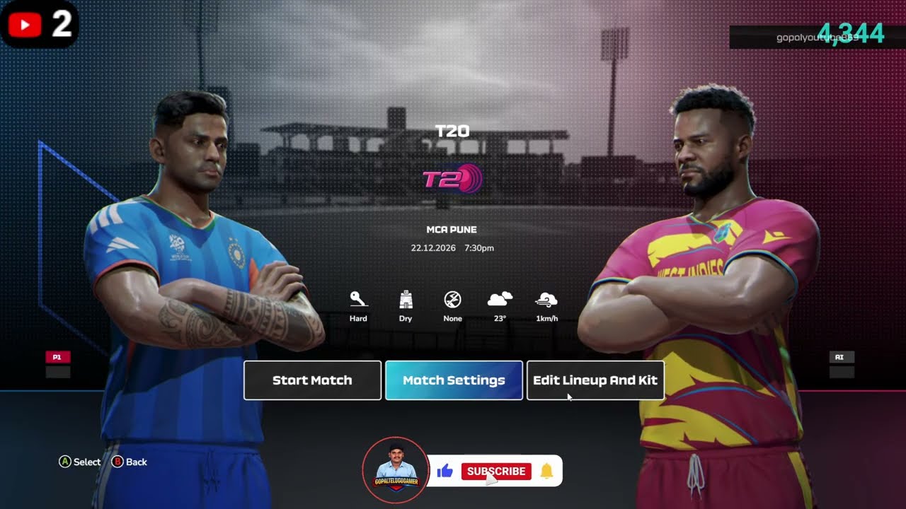 🔴 INDIA VS WEST INDIES T20 CRICKET MATCH / CRICKET 26 PC GAMEPLAY #t20 #t20worldcup #20cricket