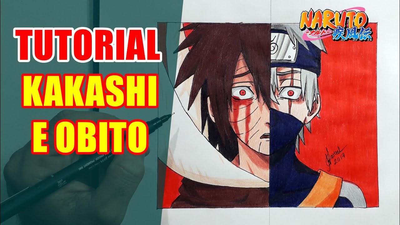 COMO DESENHAR OBITO E KAKASHI SUPER FÁCIL - Dibujo del Naruto