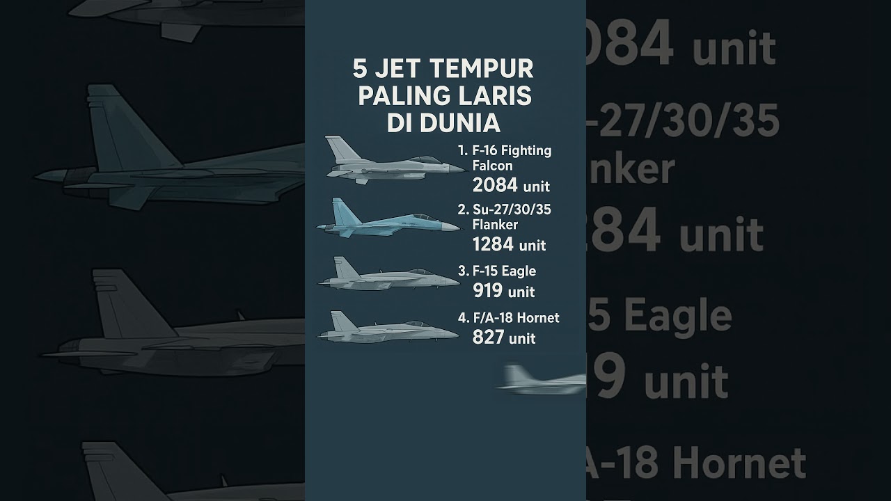 TOP 5 Jet Tempur Terlaris di Dunia Tahun 2025, Buatan Amerika Serikat Paling Laris